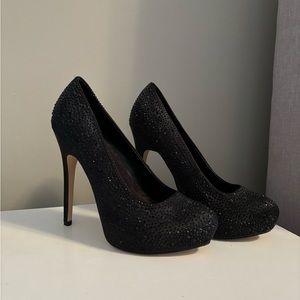 Black Platform Stilettos - Size 7